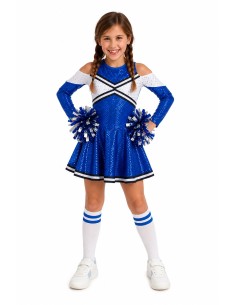 Neues blaues Cheerleader-Kostüm | Kinderkostüme der König des Karnevals 2